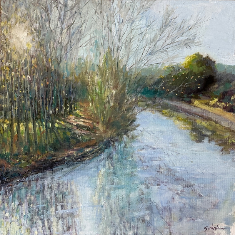 Creekside Morning Walk by artist Sue Sakahara